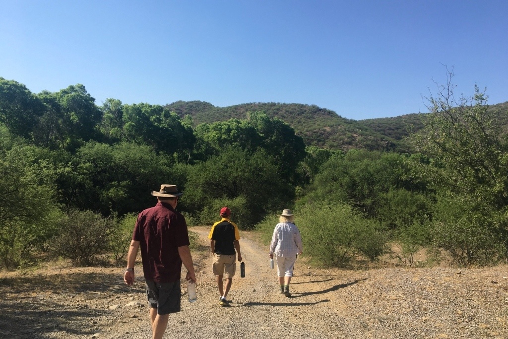 Setting out on a hike with the ASU team.