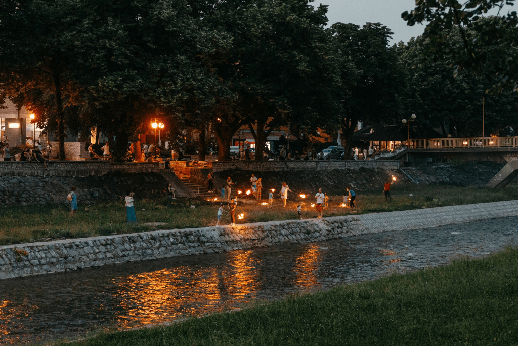 The park and the Kolubara river