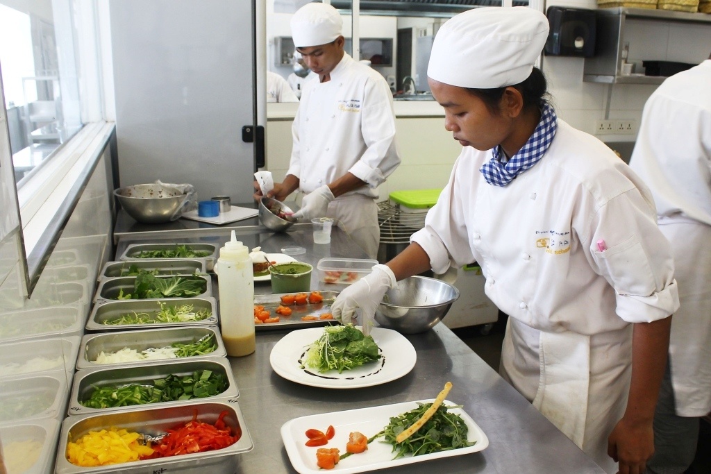 Attention to detail in the kitchen at Sala Baï, Siem Reap, Cambodia