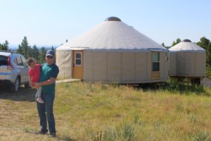 Postcard from New York: The warm, friendly, iconic NYC is open for business 7 Connor and his daughter, Genesis, at an APR yurt that forms part of their Hut-to-Hut System