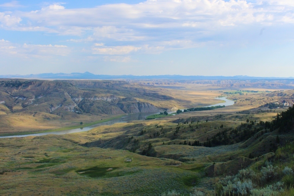 Overlooking the Missouri River below our yurt