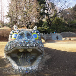 Places to go in Greater Tokyo include Showa Kinen Koen and its dragons in the "Children’s Forest" . Pic by Ron Davidson.