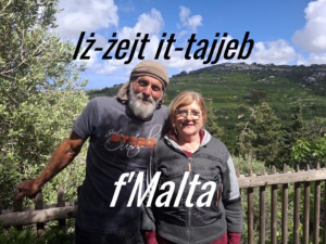 Charlie and Bella Vella produce great olive oil from their Tan-Nixxiegħa Olive Grove in Malta, according to author Jim Butcher who supplied the picture. Iż-żejt tajjeb f'Malta ('the good oil in Malta'). The Merill Rural Network introduced Dr Butcher and his study group to Tan-Nixxiegħa Olive Grove.