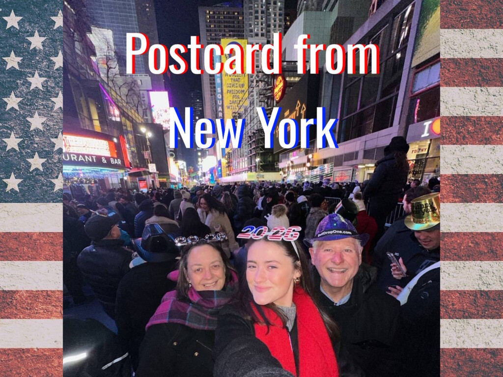 Jeff Wilks and family in Times Square, New York, for New Year 2026 celebrations. The warm, friendly, iconic city is open for business.